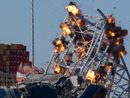 Critical Part Of Collapsed Baltimore Bridge Destroyed In Controlled Demolition (Photos)