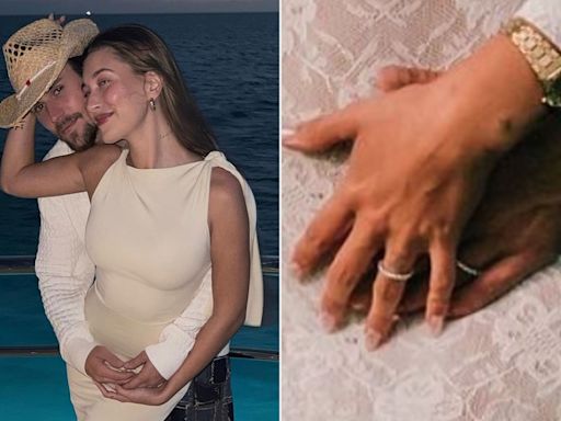 Justin and Hailey Bieber Wore Diamond Tiffany Wedding Bands When Announcing Pregnancy