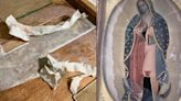 El día en que el INAH regañó a una iglesia por reparar un cuadro de la Virgen de Guadalupe del siglo XVIII con resistol