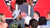 Lamar Jackson visits pit row at NASCAR Coca-Cola 600