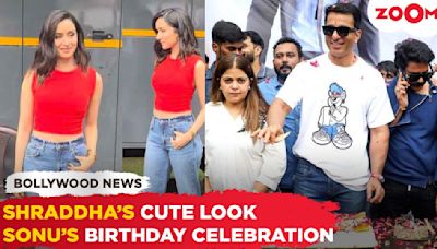 Shraddha Kapoor SLAYS in Red Top & Denim Jeans |Sonu Sood celebrates his birthday with family & fans