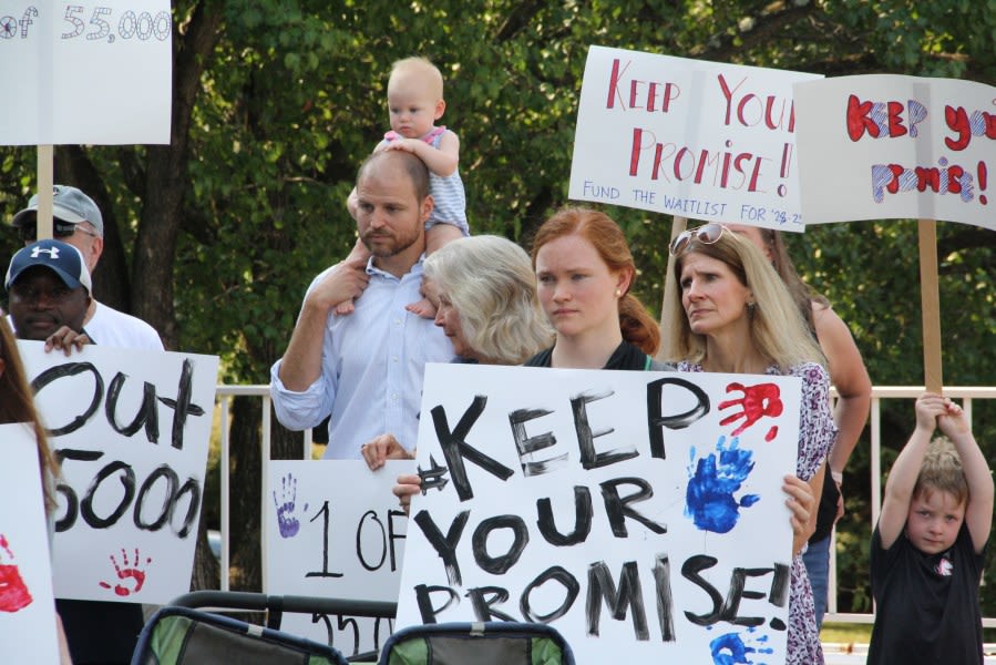 Families rally to urge North Carolina lawmakers to fully fund private-school vouchers