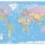 拼圖海報專賣店-世界地圖海報 PP33039(World Map-世界地圖)+掛軸製作