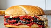 Aubergine parmesan sandwiches are an easy dinner for two people