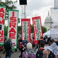 Thousands protest Netanyahu outside US Capitol