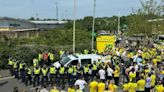 Two arrested after 'Leeds United fan slashed' outside stadium