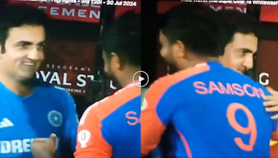 Gautam Gambhir Hugs Out Of Form Sanju Samson As India Trounce Sri Lanka In T20I Series: VIDEO