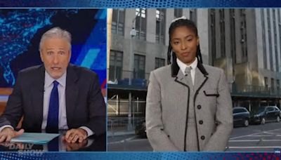 Jessica Williams Roasts Jon Stewart for Not Seeing How Fun the Trump Trial Is: ‘We Need This Messy Bulls–t’ | Video