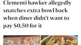 Clementi hawker stall shamed on Stomp for $0.50 bowl charge changes attitude