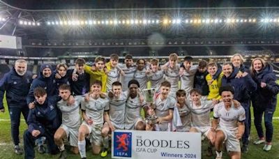 College football team seals league and cup success