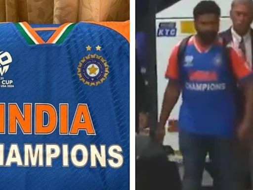 India cricketers and coaches wear special ‘champions’ jersey to meet PM Narendra Modi; Sanju Samson shares photo