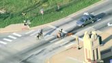 From the KOCO Archives: Cowboys race down, wrangle cow loose on I-40