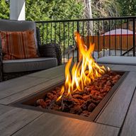 Uses natural gas as fuel Produces real flames and heat Usually permanent installations Easy to use and maintain May require a natural gas line