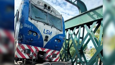 Así quedaron los trenes de la línea San Martín tras el choque en Figueroa Alcorta y Dorrego