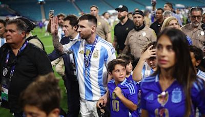 Lionel Messi in tears after leaving Copa America final against Colombia early but Argentina still triumph