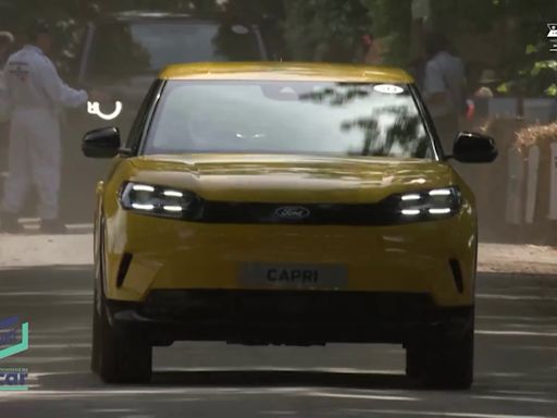 Watch new Ford Capri hit the road for the first time at Goodwood Festival