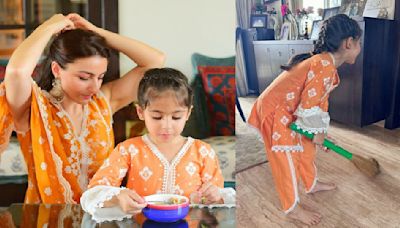 Eid al-Adha 2024: Soha Ali Khan, daughter Inaaya Naumi Kemmu dish twinning goals in orange outfits; fans laud actress' parenting