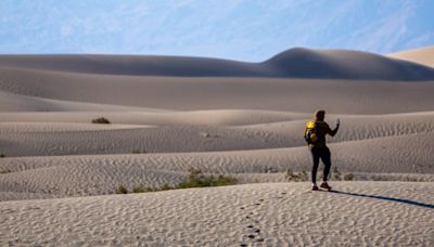 Death Valley heat melts skin off a man's feet after he lost his flip-flops in the dunes