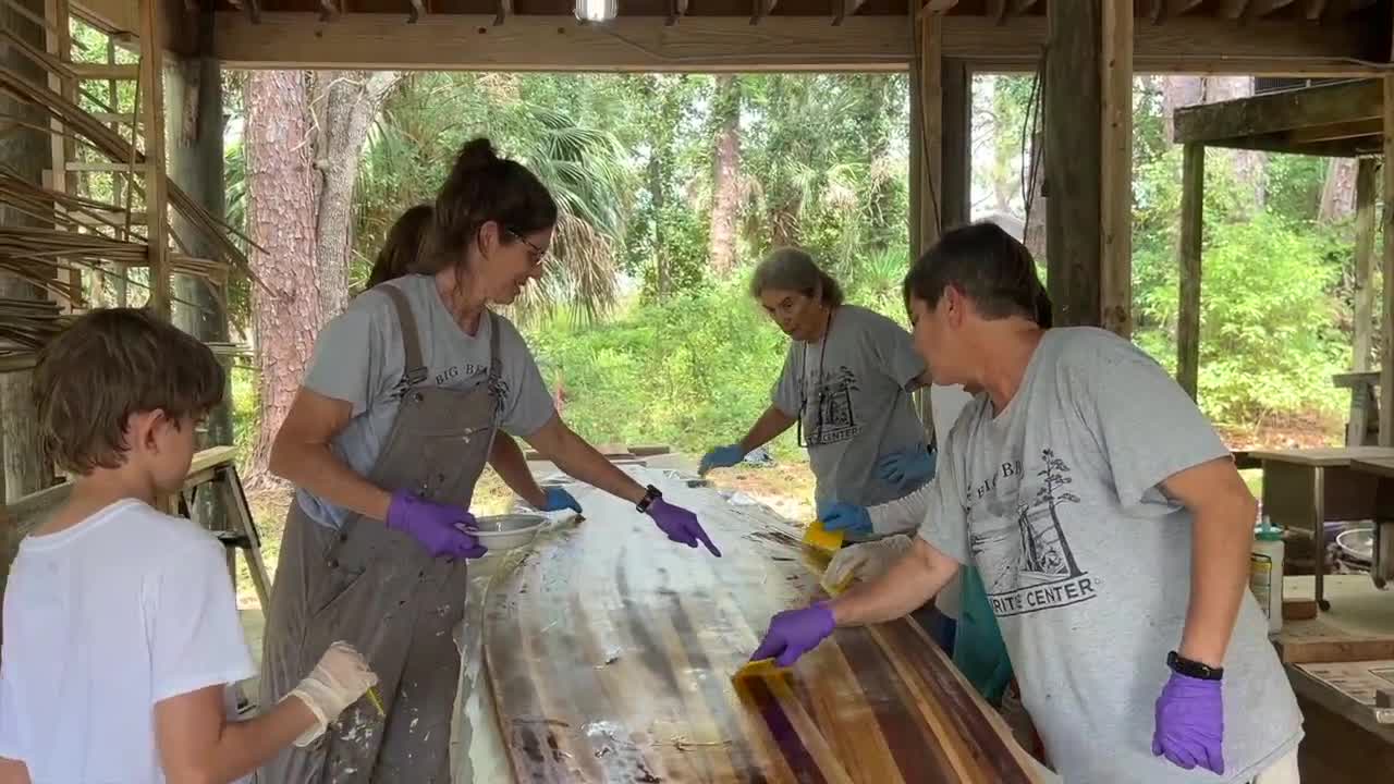 Kids learning to build boat by hand in Panacea; see why these lessons matter to community