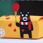 【免剪裁】不織布手工布藝DIY材料 熊本熊面紙盒(黃底)