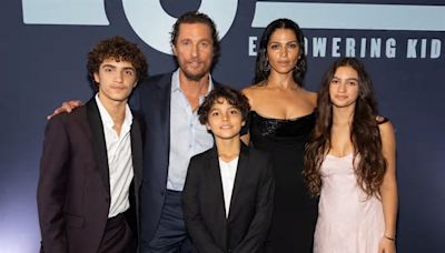 Matthew McConaughey and Camila Alves Step Out for Rare Appearance With 3 Lookalike Children