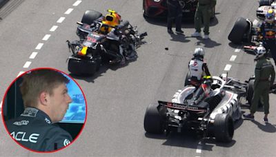 F1 | Max Verstappen y su reacción al choque de Checo Pérez en el Gran Premio de Mónaco (VIDEO)