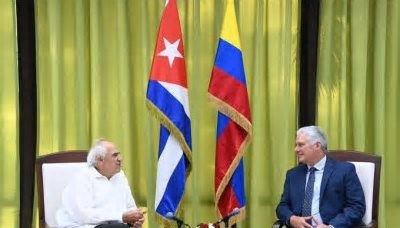 Presidente de Cuba sostiene encuentro con Ernesto Samper