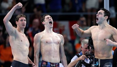 Swimming: USA swims to gold in men's 4x100m freestyle relay final at Paris 2024 Olympics