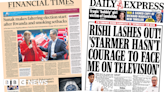 Newspaper headlines: 'Faltering election start' and 'General ejection'