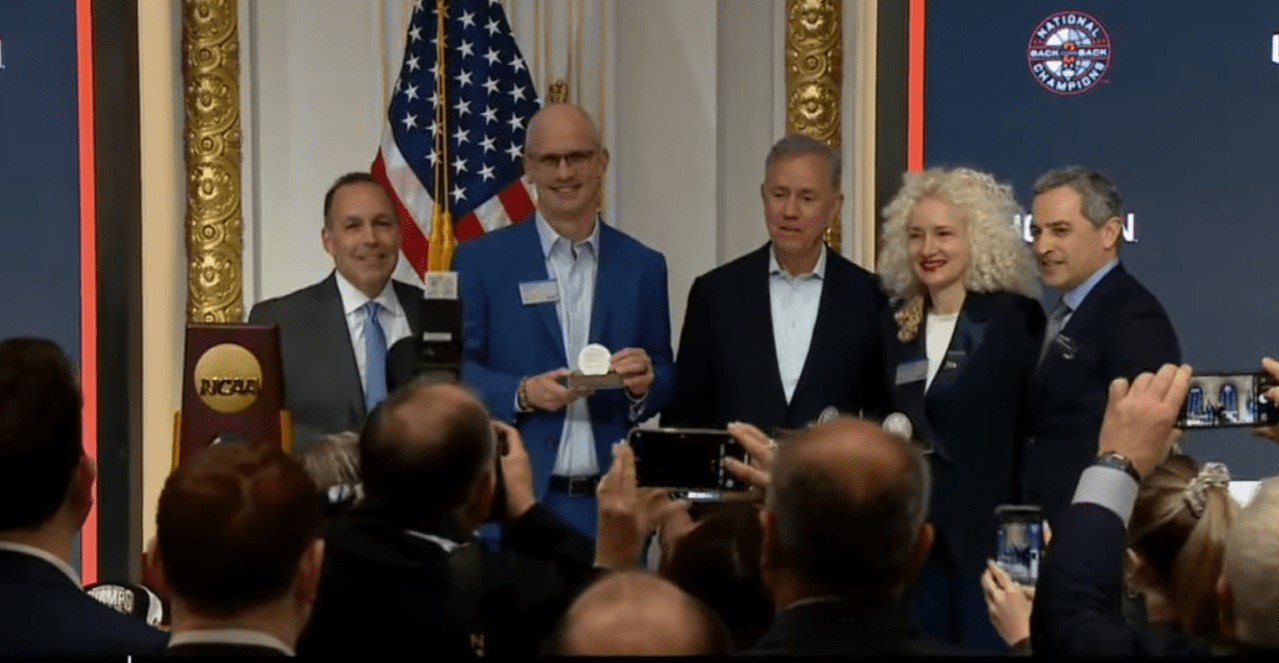 UConn’s Dan Hurley rings New York Stock Exchange Opening Bell