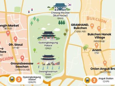 Explore the surroundings of Gyeongbokgung Palace in hanbok