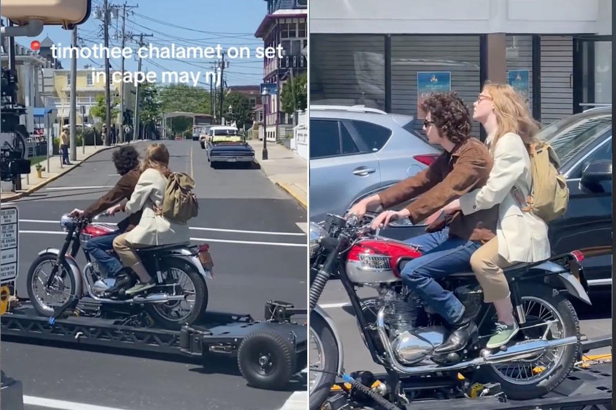 LOOK: Timotheé Chalamet Whisks Elle Fanning Away on Set in Cape May, New Jersey