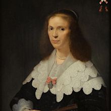 Portrait of Jacoba van Erp (1608-1664), bust-length, in black costume ...