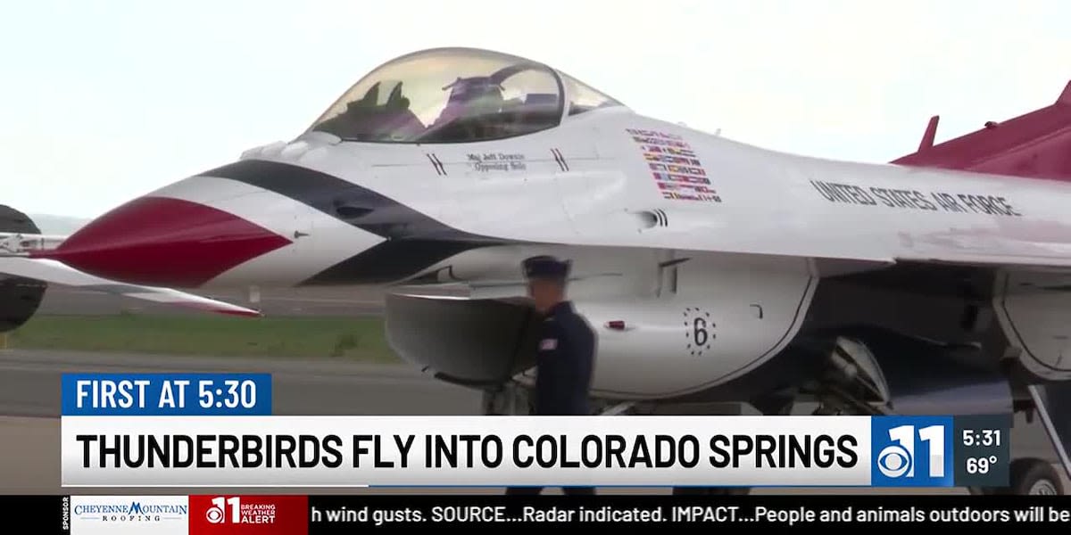 Thunderbirds arrive in Colorado Springs, practices planned ahead of USAFA graduation