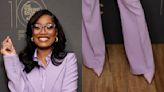 Keke Palmer Pops in Purple Pumps for ‘The Tonight Show Starring Jimmy Fallon’ FYC Event