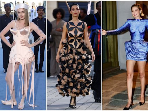 Transparencias, corsets y hasta un caballo: Jared Leto, Katy Perry, Gigi Hadid y todos los looks de un extravagante evento de moda