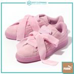 DOT聚點 PUMA SUEDE HEART RESET 粉紅 蝴蝶結 緞帶 麂皮 蕾哈娜 女鞋 363229-02