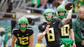 Oregon football gets closer look at new quarterbacks during 2024 spring game