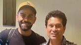 Virat Kohli meets Sachin Tendulkar after registering two low scores as opener in T20 World Cup, fans react