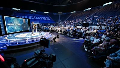 ‘I know my voice’: New BYU basketball coach Kevin Young displays blend of confidence, humility