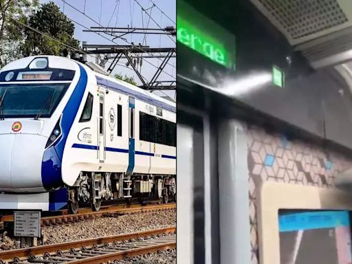 Watch: Water leakage in Delhi-Varanasi Vande Bharat Express train; This is what happened next - Times of India