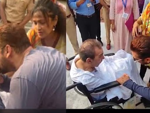 Salman Khan wins hearts as he hugs and kisses wheelchair bound veteran cinematographer Nadeem Khan at the voting booth, watch video