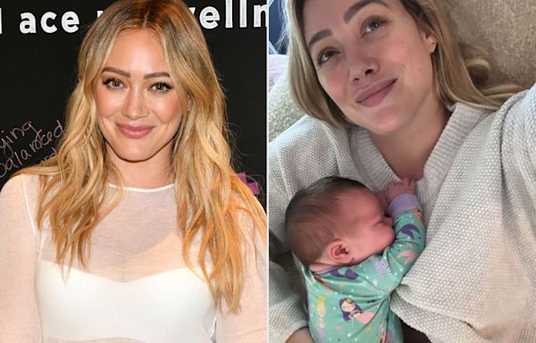 Hilary Duff Cuddles Her Newborn Baby Girl Townes in Cute Photo: ‘Townsie Gahhh’