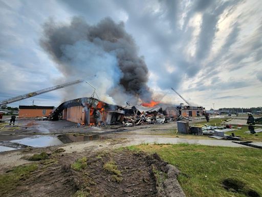 Thompson school destroyed in fire