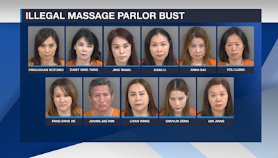 11 workers arrested in crackdown on suspected illegal massage businesses in Collier County