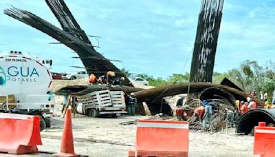 Se desploman estructuras que forma parte de las obras del Tren Maya