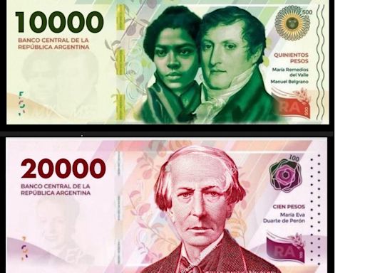 Argentina pone en circulación los billetes de 10.000 pesos ante alta inflación