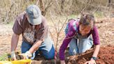 Volunteers work on Franklin’s Cherokee heritage trail
