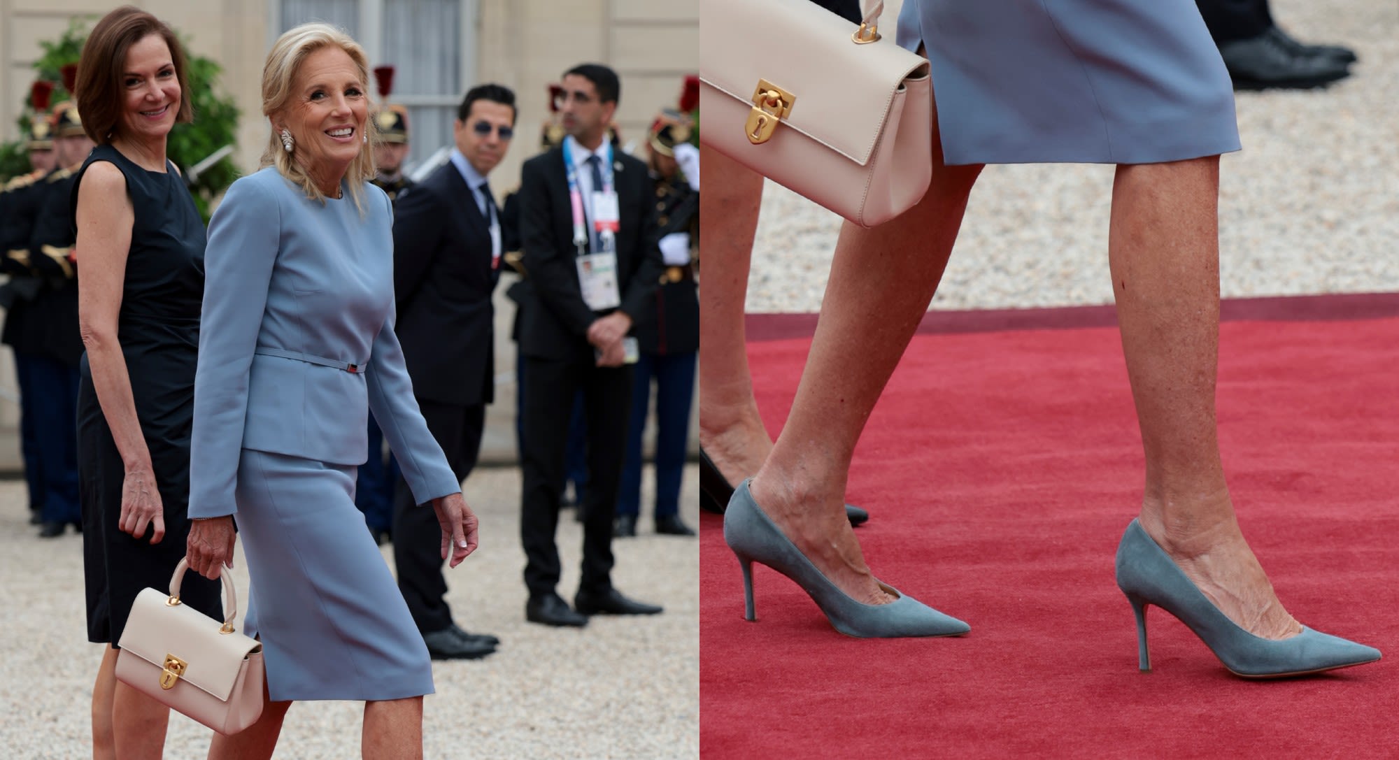 Jill Biden Shows Her Continued Dedication to Marion Parke Pumps at Paris Olympics