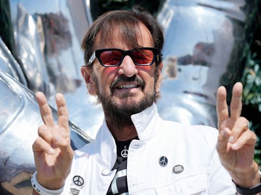 Ringo Starr marks 84th birthday on stage with message of ‘peace and love’